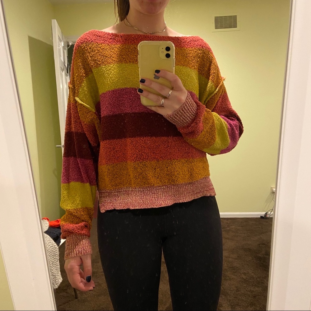 Striped free people sweater